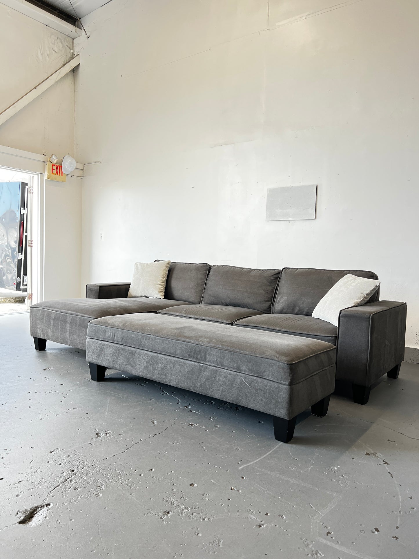 Sectional & Ottoman with Storage