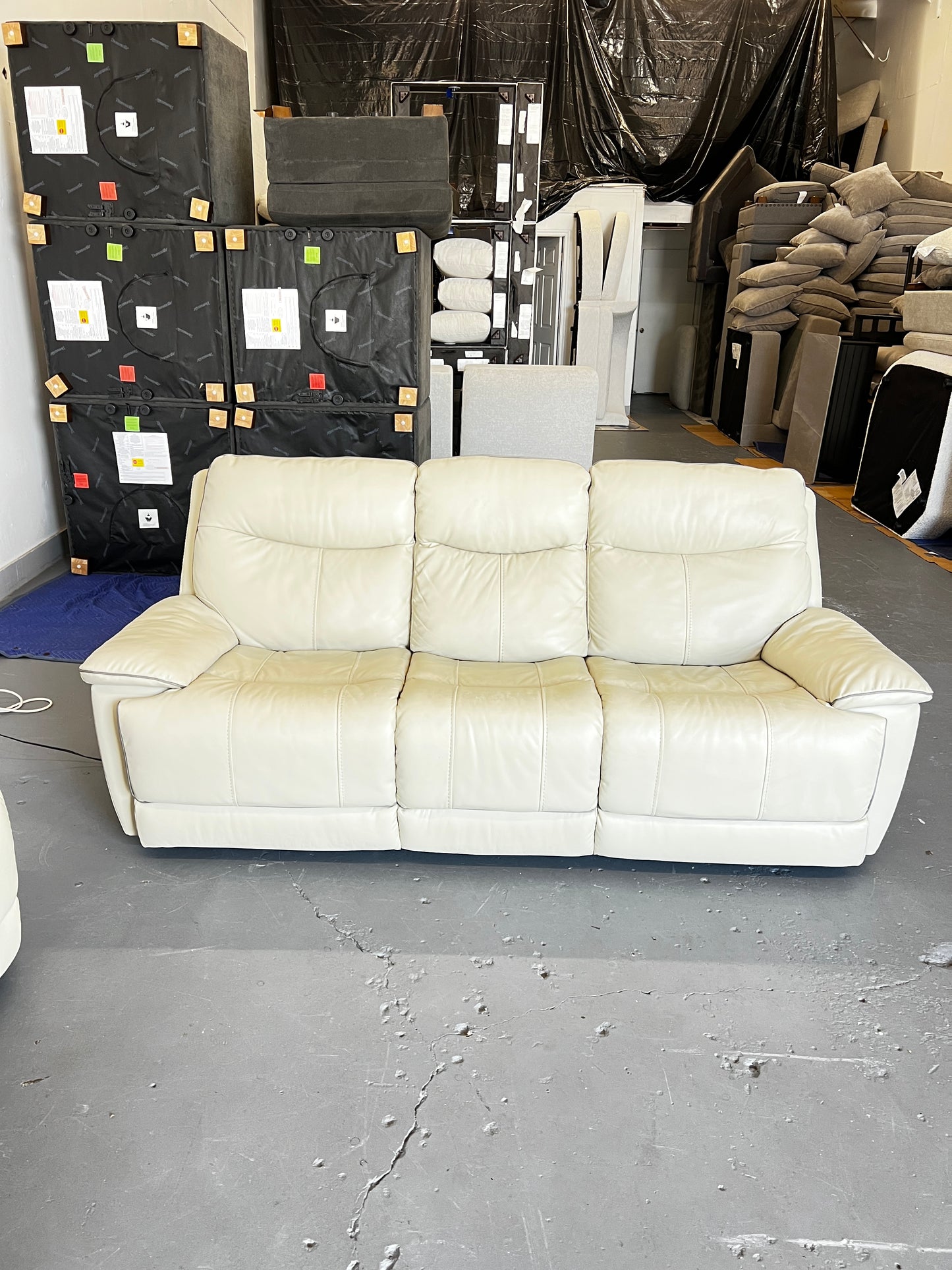 Reclining Leather Sofa & Love Seat
