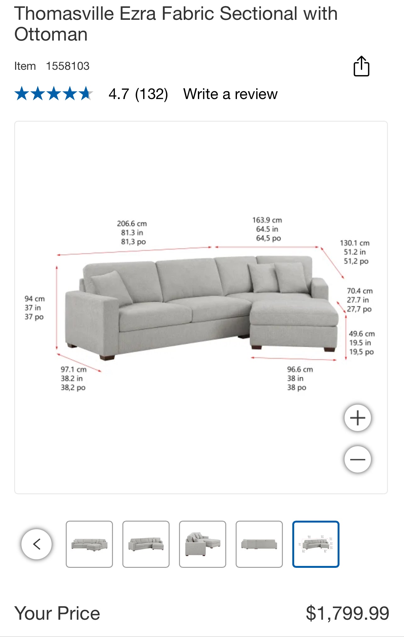 Sectional and Ottoman