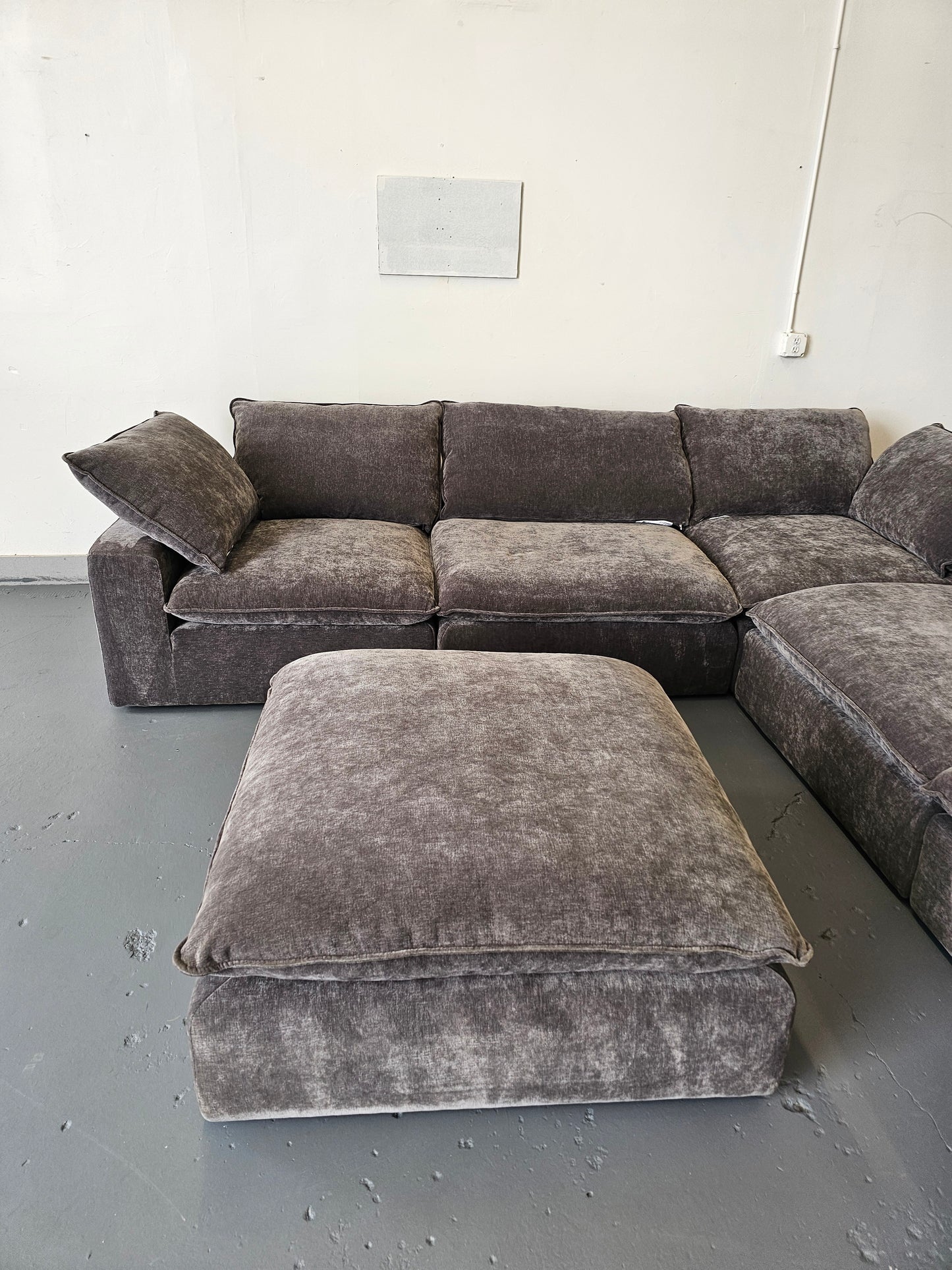 Sereen 6-piece Fabric Modular Sectional, Dark Gray