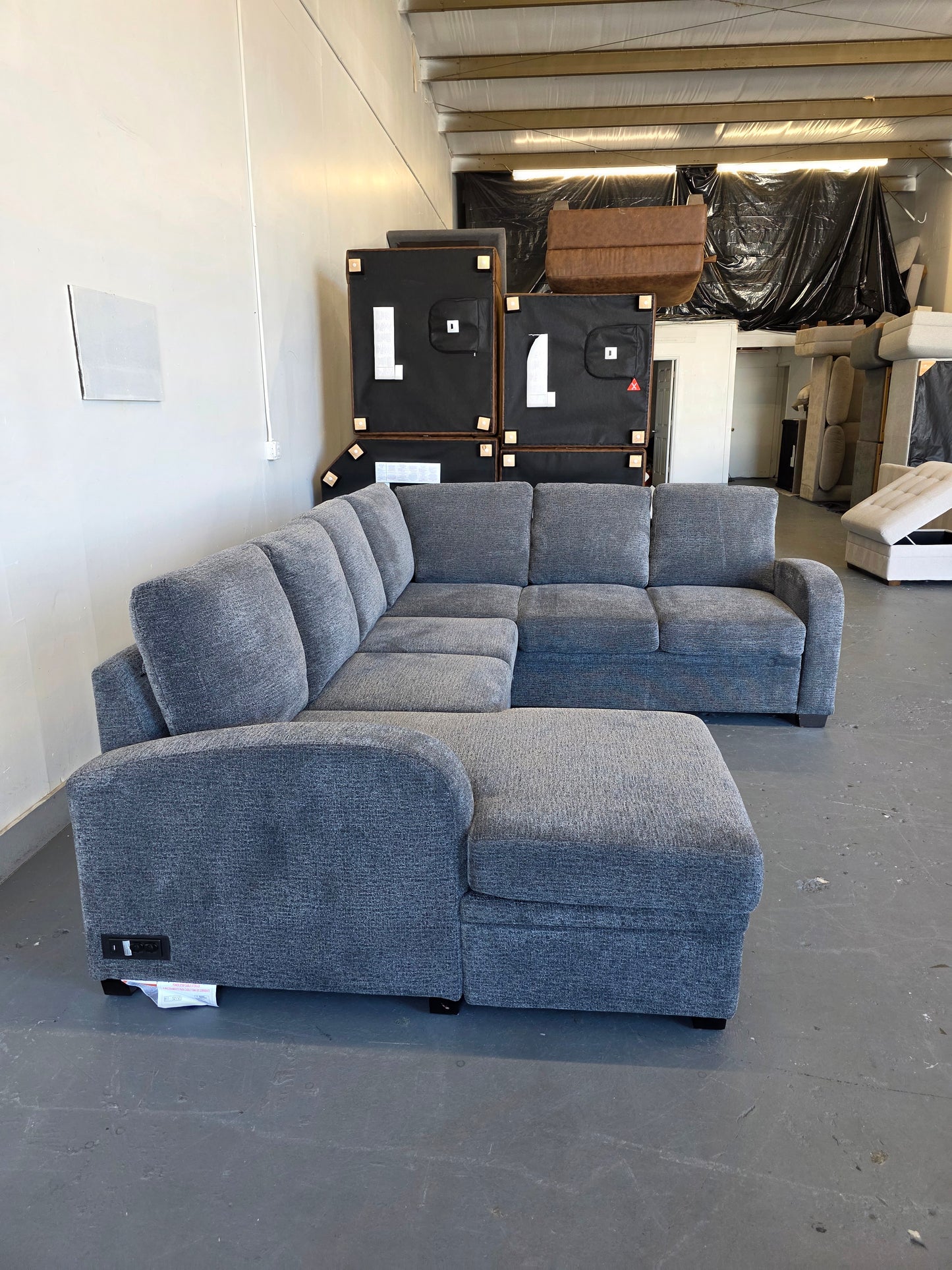 Coddle Aria Sleeper Sectional with Reversible Chaise and Storage