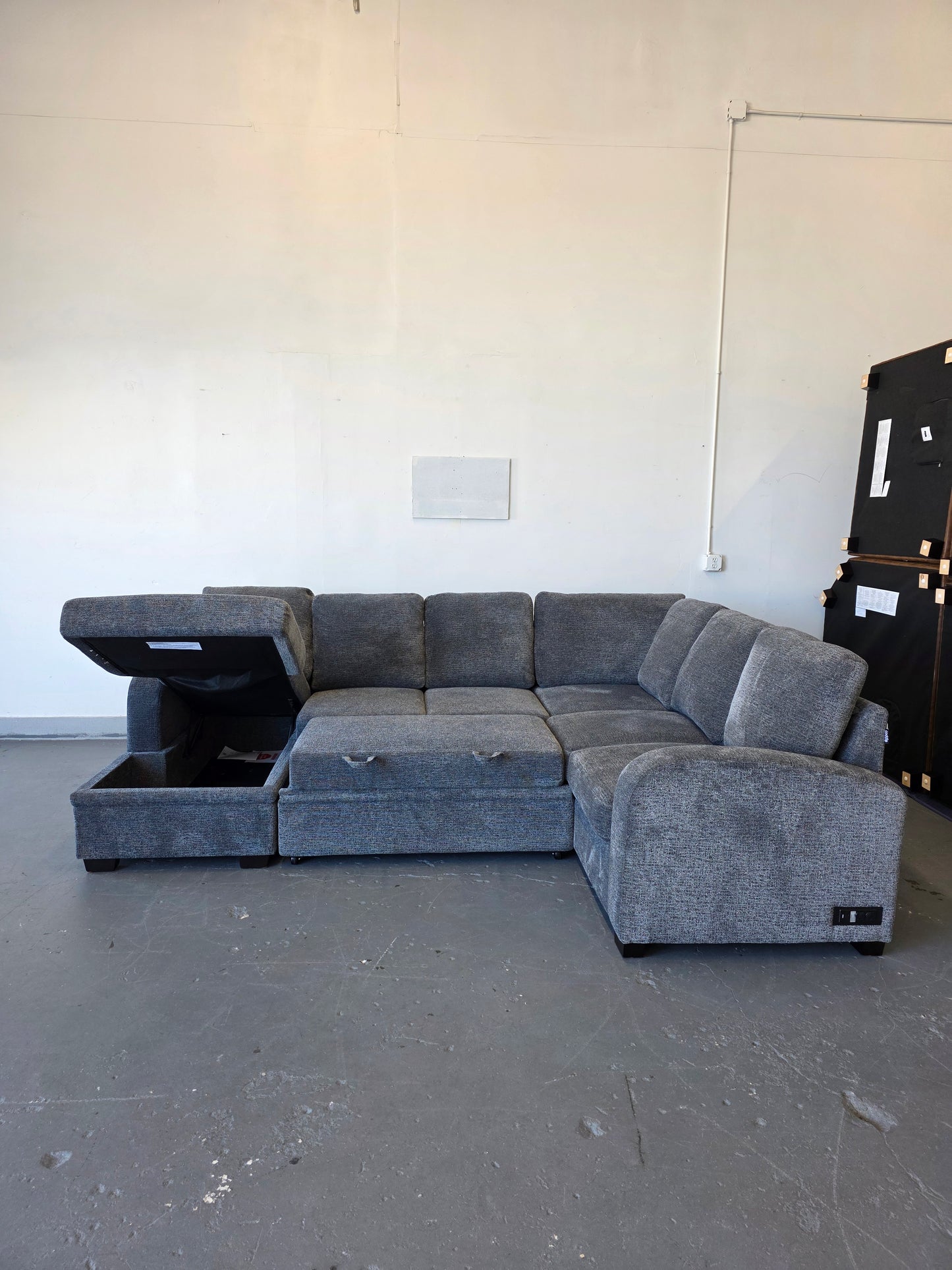 Coddle Aria Sleeper Sectional with Reversible Chaise and Storage