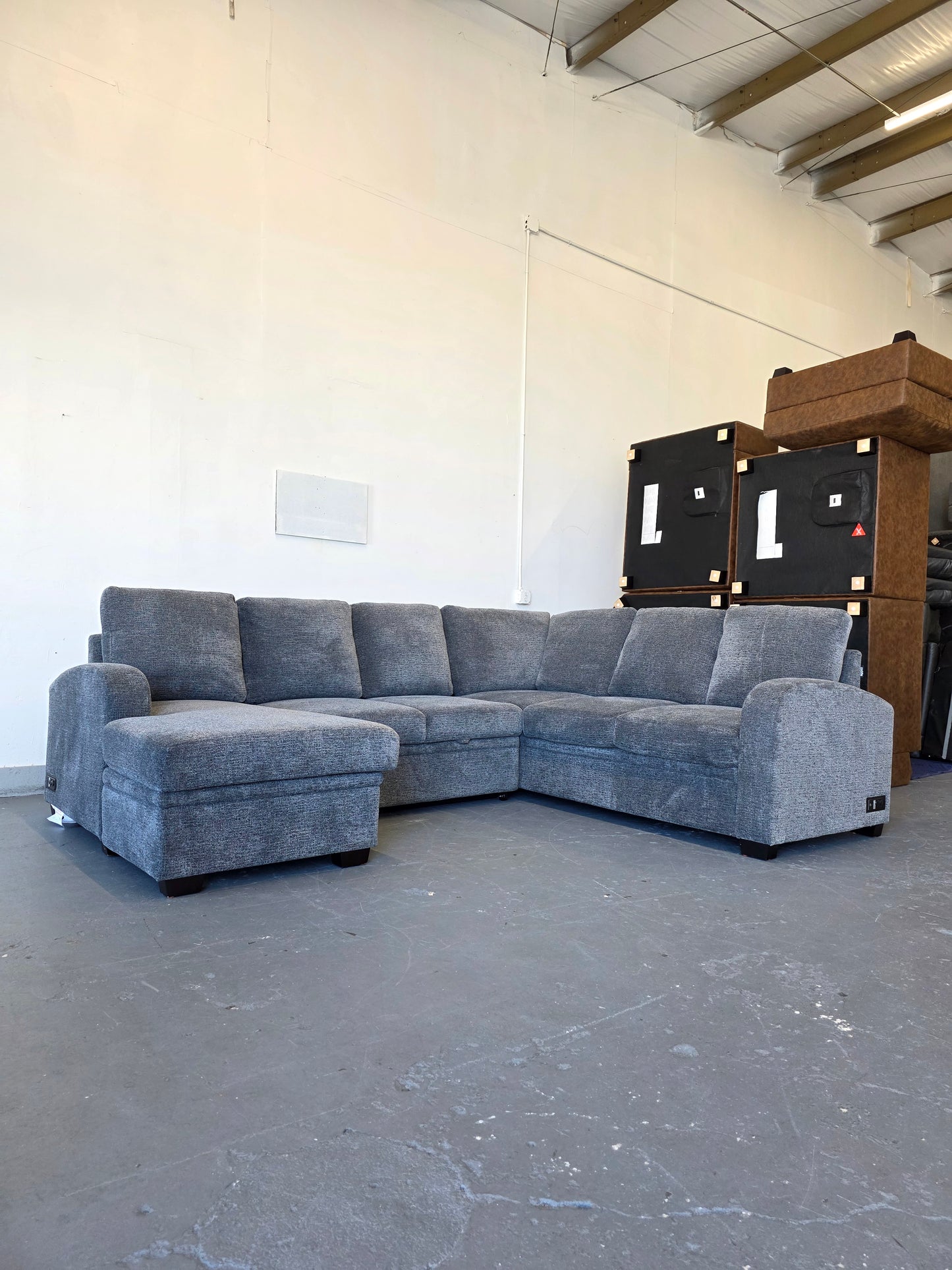 Coddle Aria Sleeper Sectional with Reversible Chaise and Storage