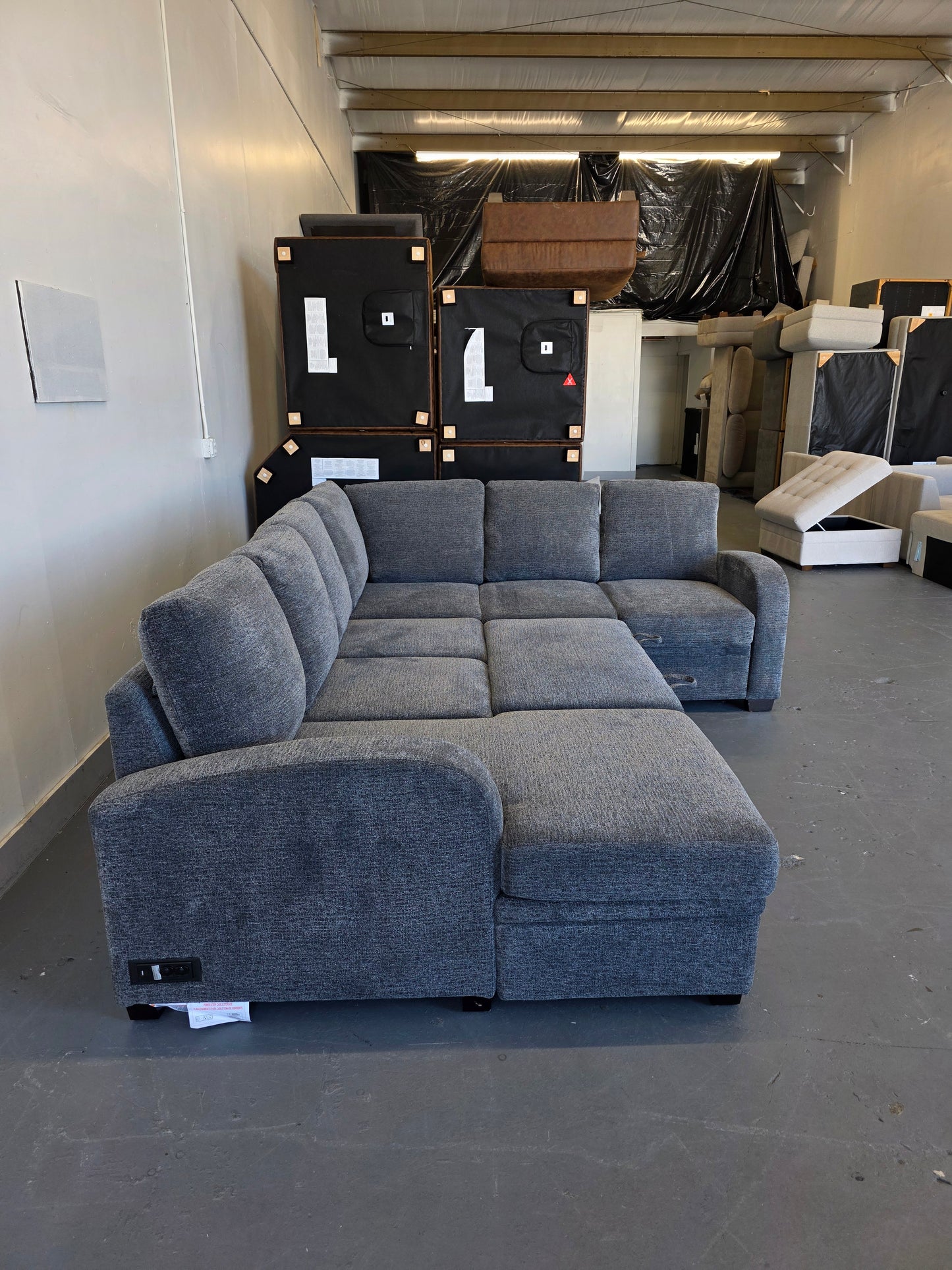 Coddle Aria Sleeper Sectional with Reversible Chaise and Storage
