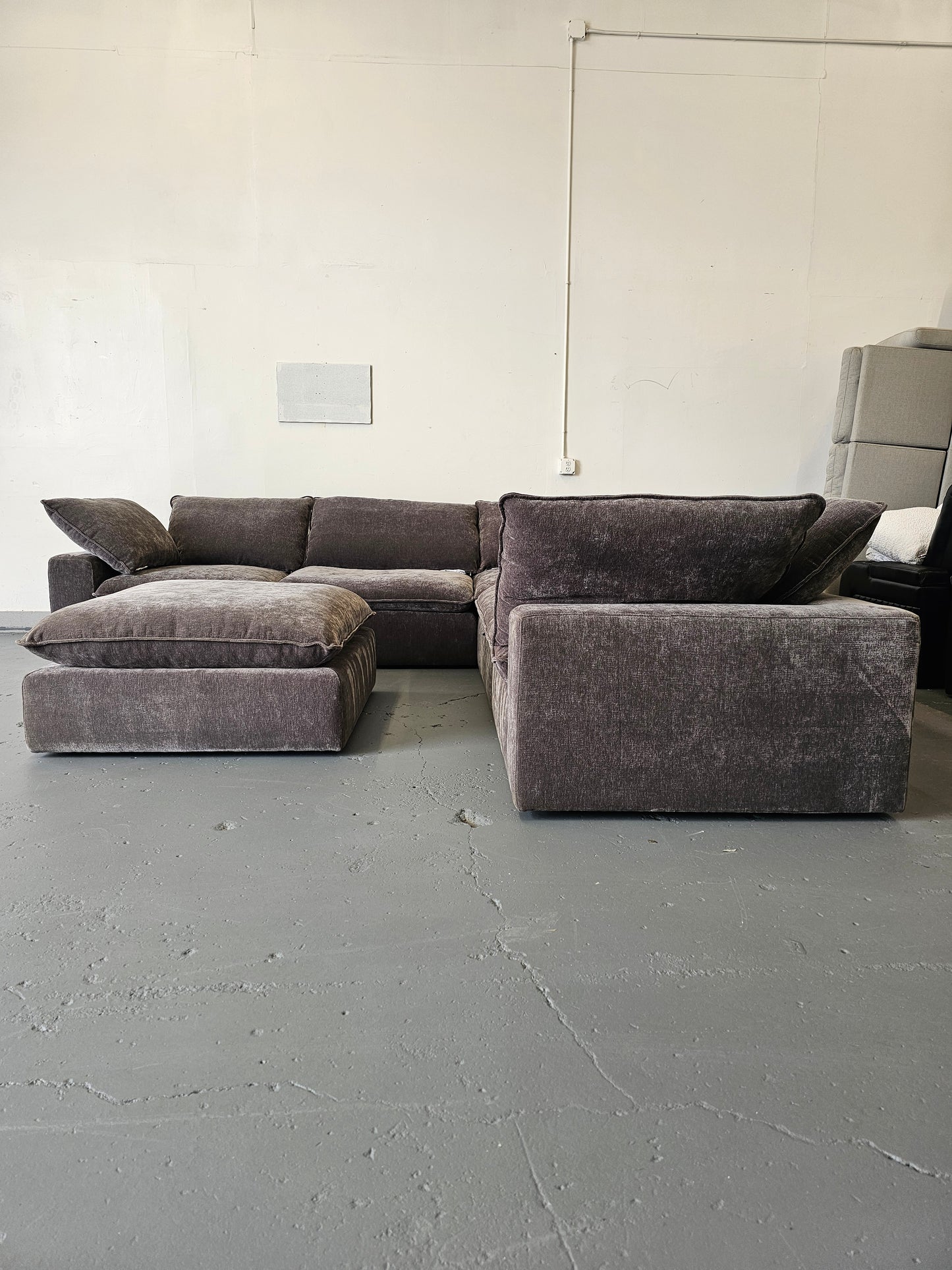 Sereen 6-piece Fabric Modular Sectional, Dark Gray