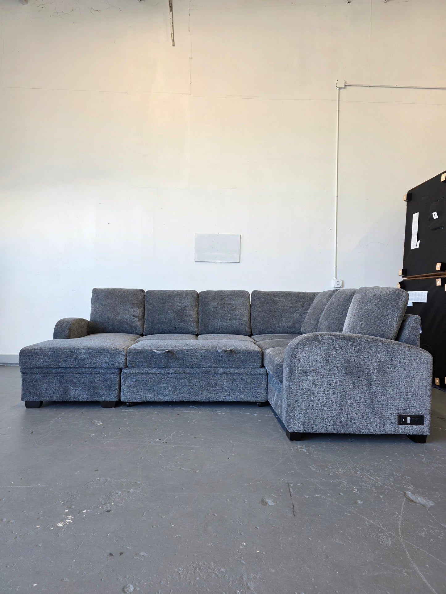 Coddle Aria Sleeper Sectional with Reversible Chaise and Storage