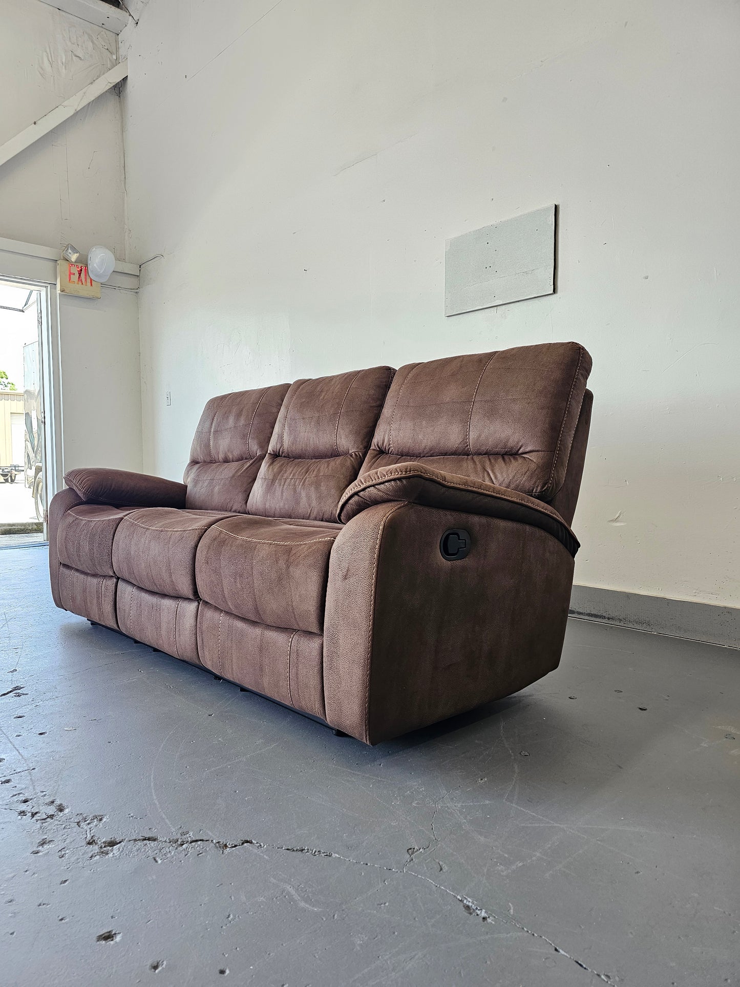 Brown Fabric Recliner