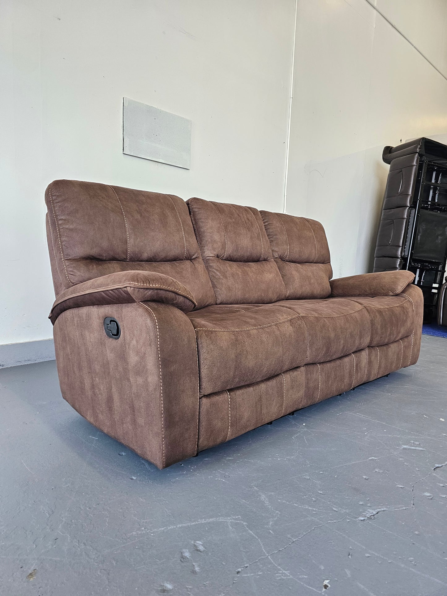 Brown Fabric Recliner