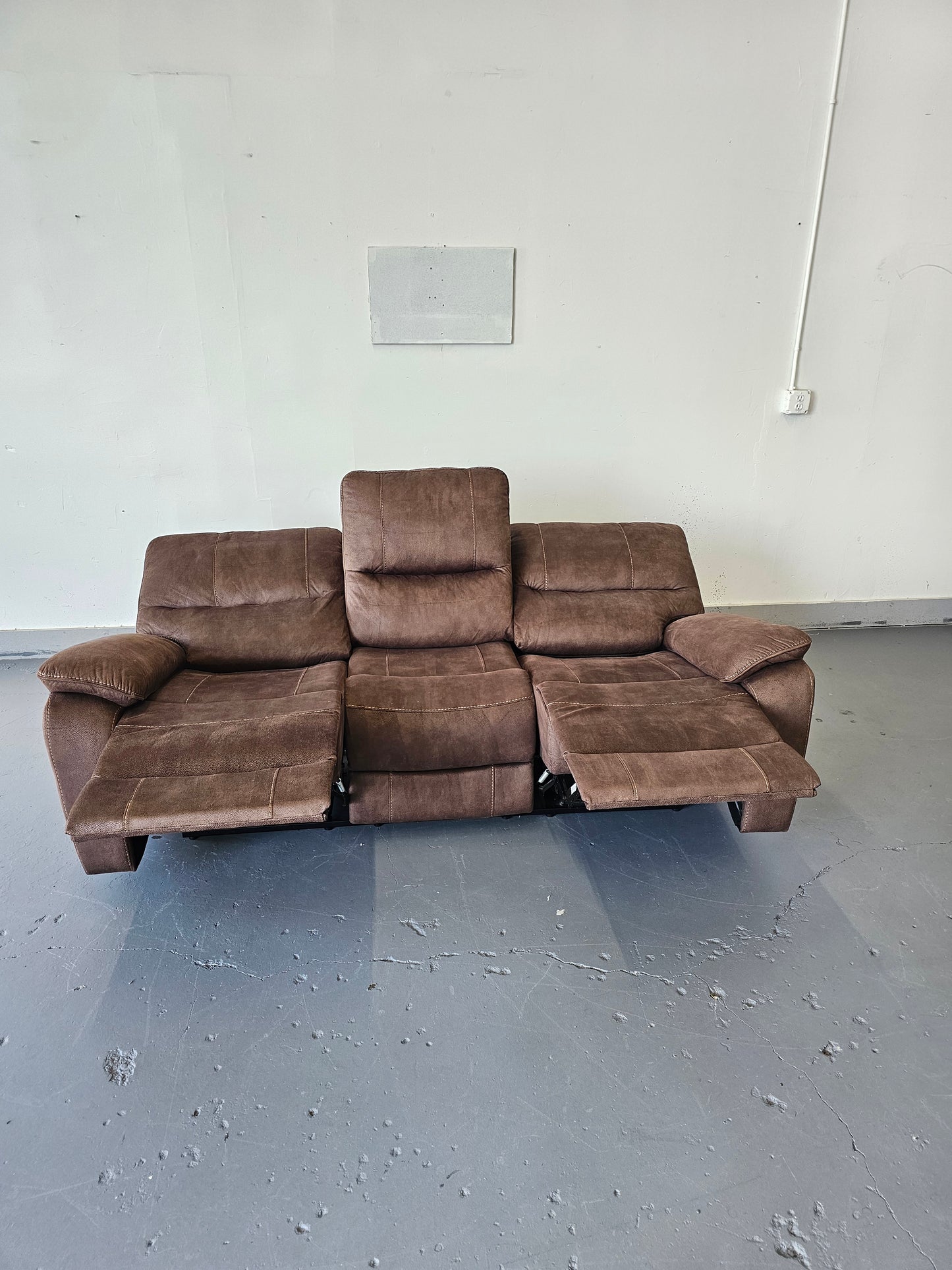 Brown Fabric Recliner