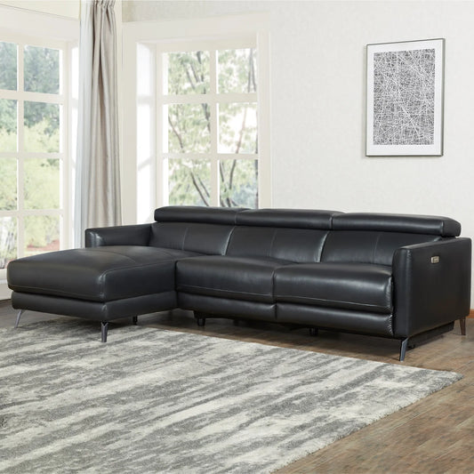 Hoffman Leather Power Reclining Sectional