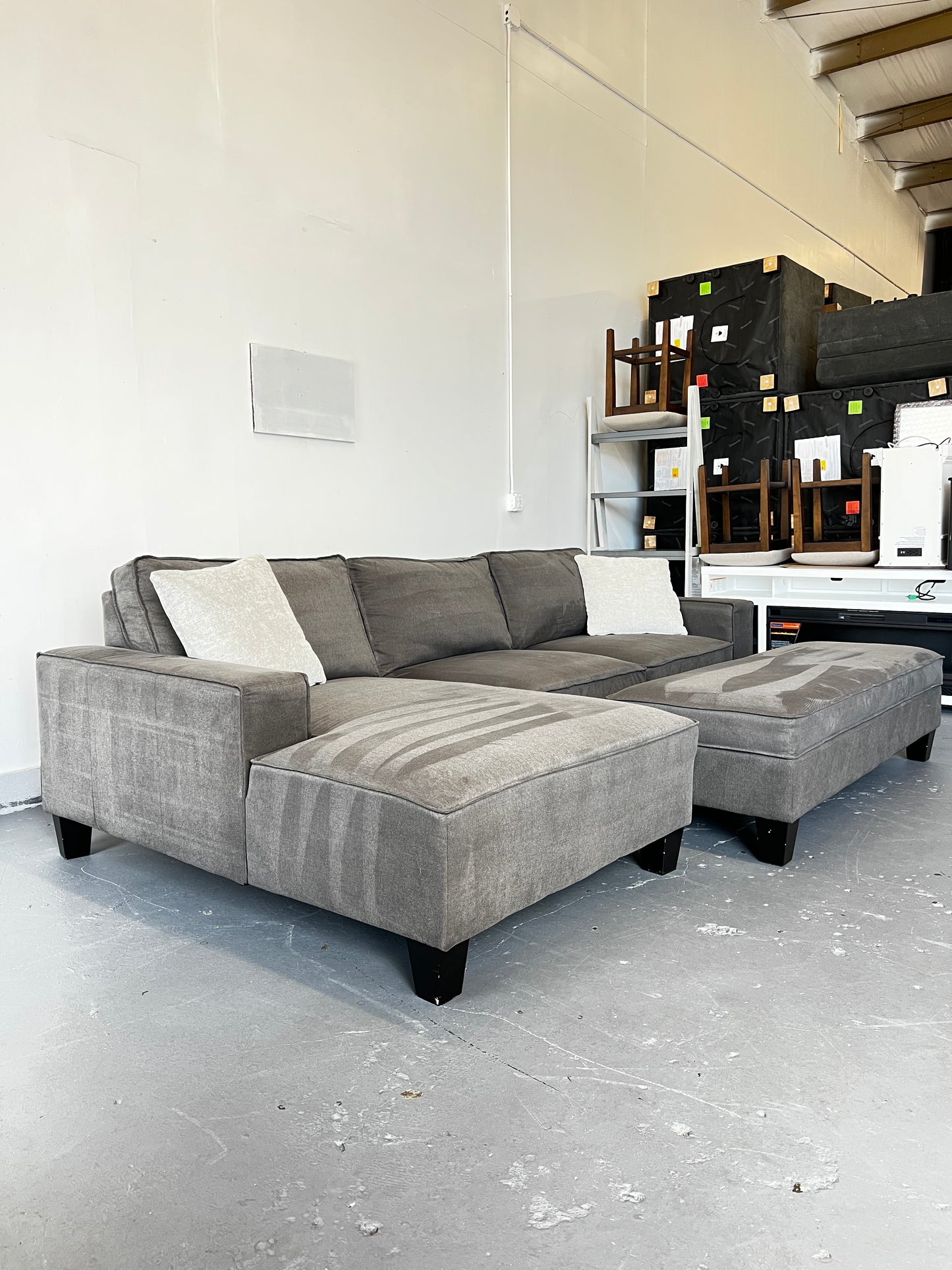 Sectional & Ottoman with Storage