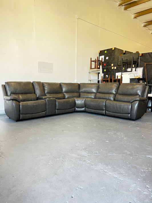 LEATHER Power Reclining Sectional