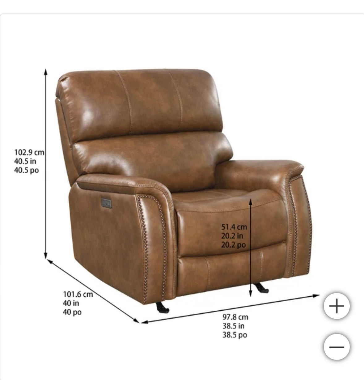 Power Rocker reclining chair with power headrest