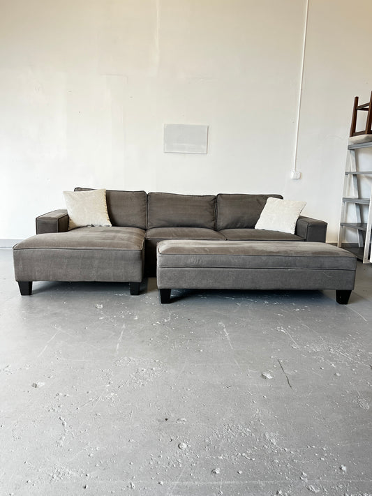 Sectional & Ottoman with Storage