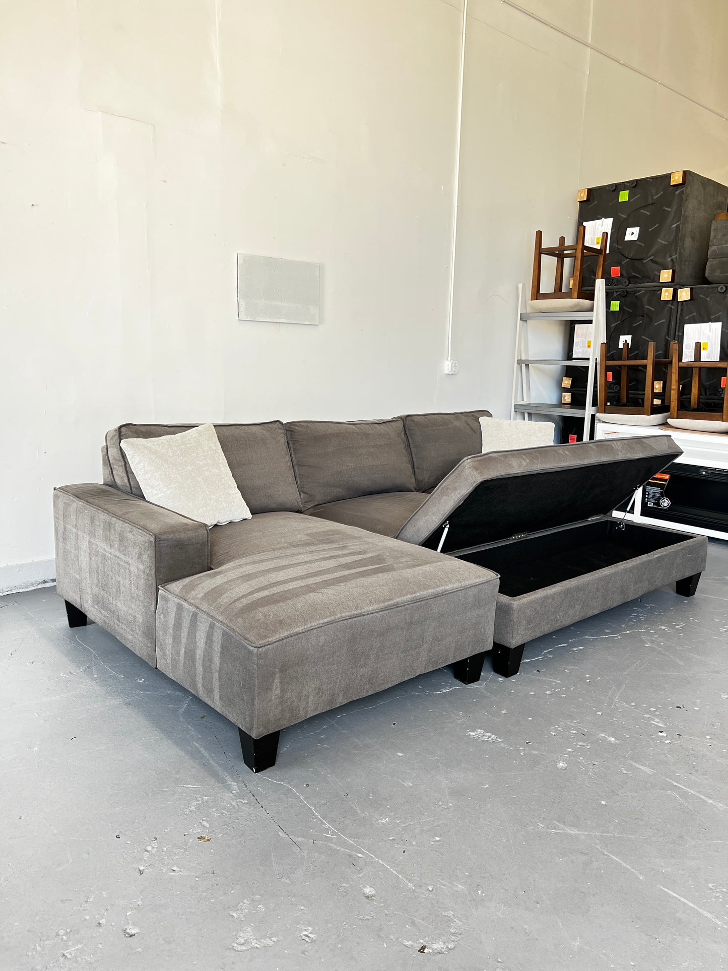 Sectional & Ottoman with Storage