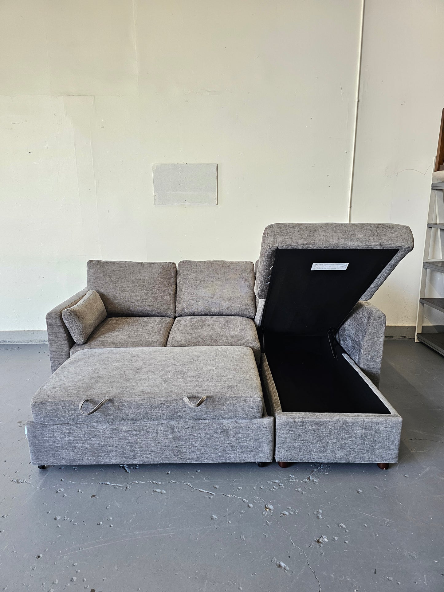 Coddle Dark Grey Sleeper Sofa with Storage