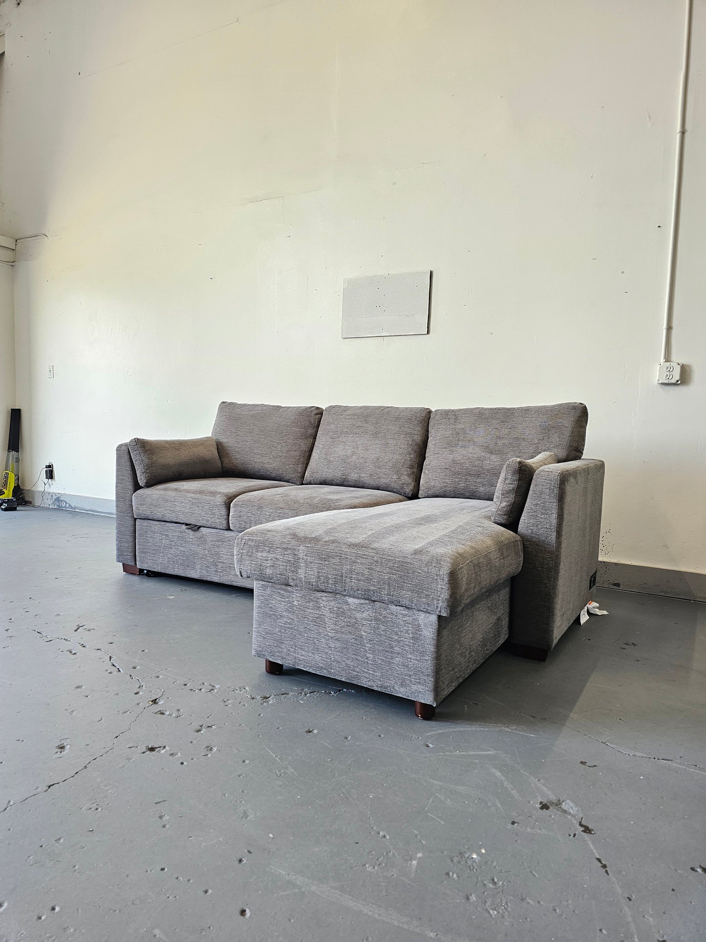 Coddle Dark Grey Sleeper Sofa with Storage