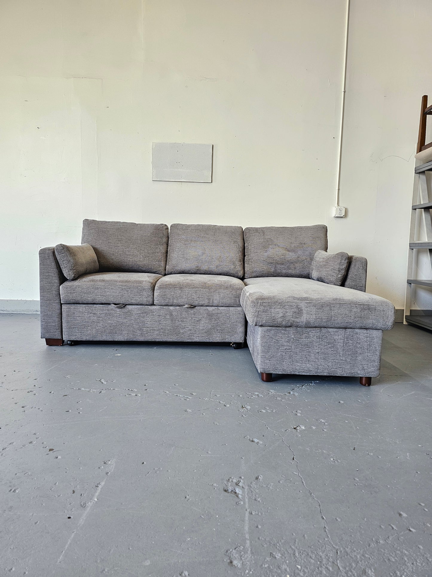 Coddle Dark Grey Sleeper Sofa with Storage