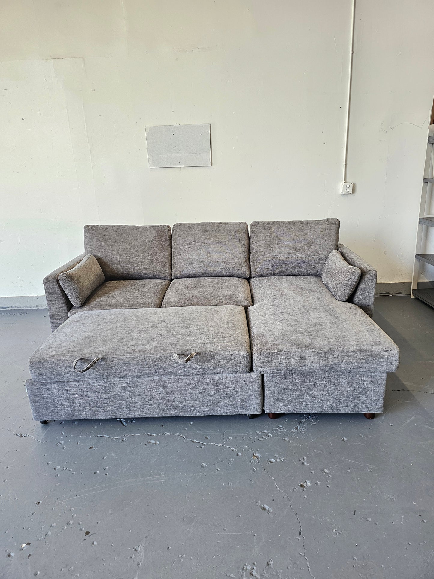 Coddle Dark Grey Sleeper Sofa with Storage