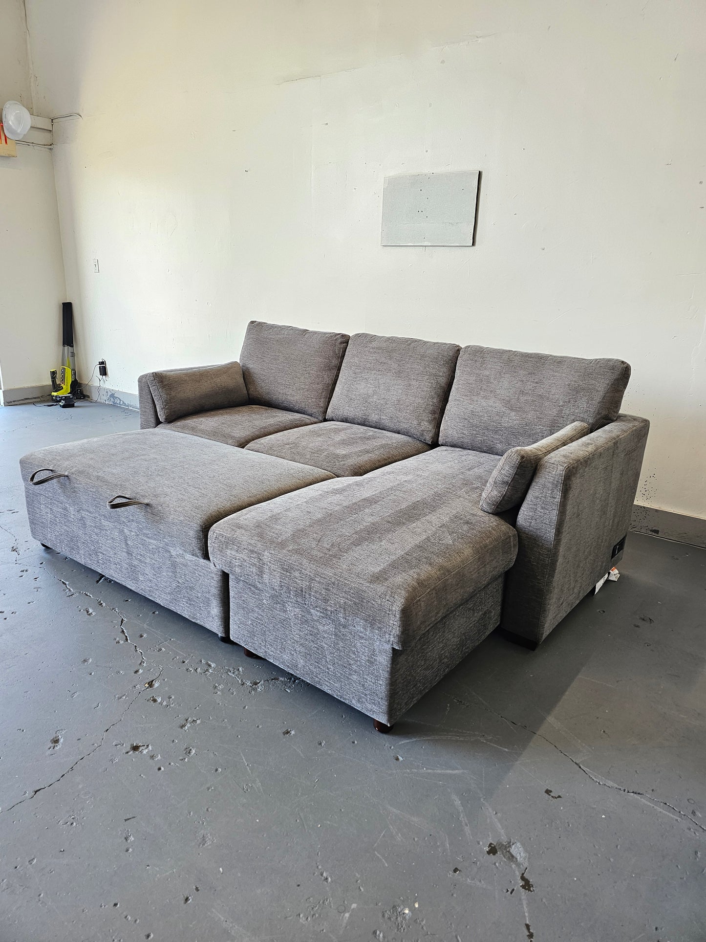 Coddle Dark Grey Sleeper Sofa with Storage
